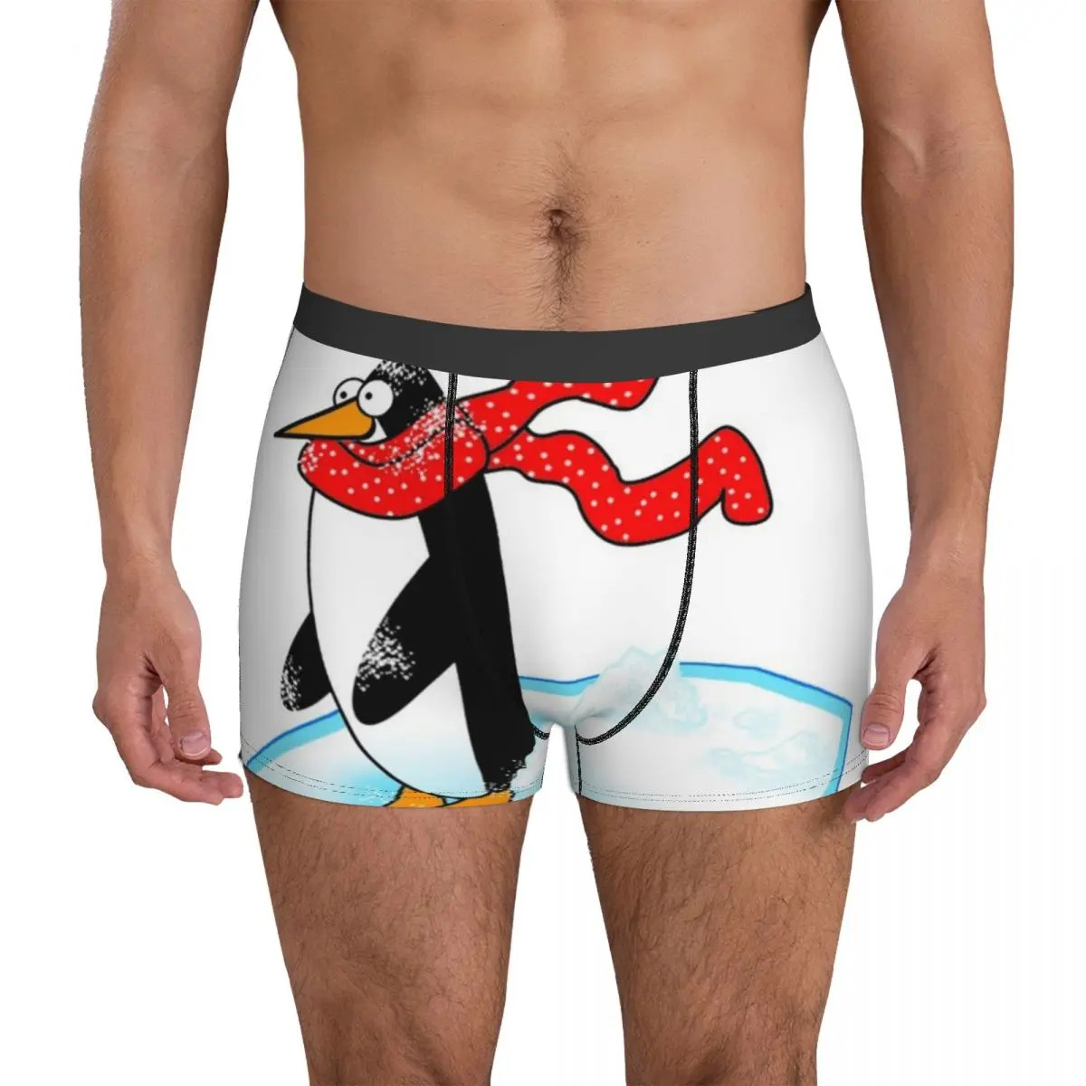 Pingu Underwear noot rabby pingu meme funny stop motion Sexy Underpants Printed Shorts Briefs Pouch Men Large Size Boxer Shorts
