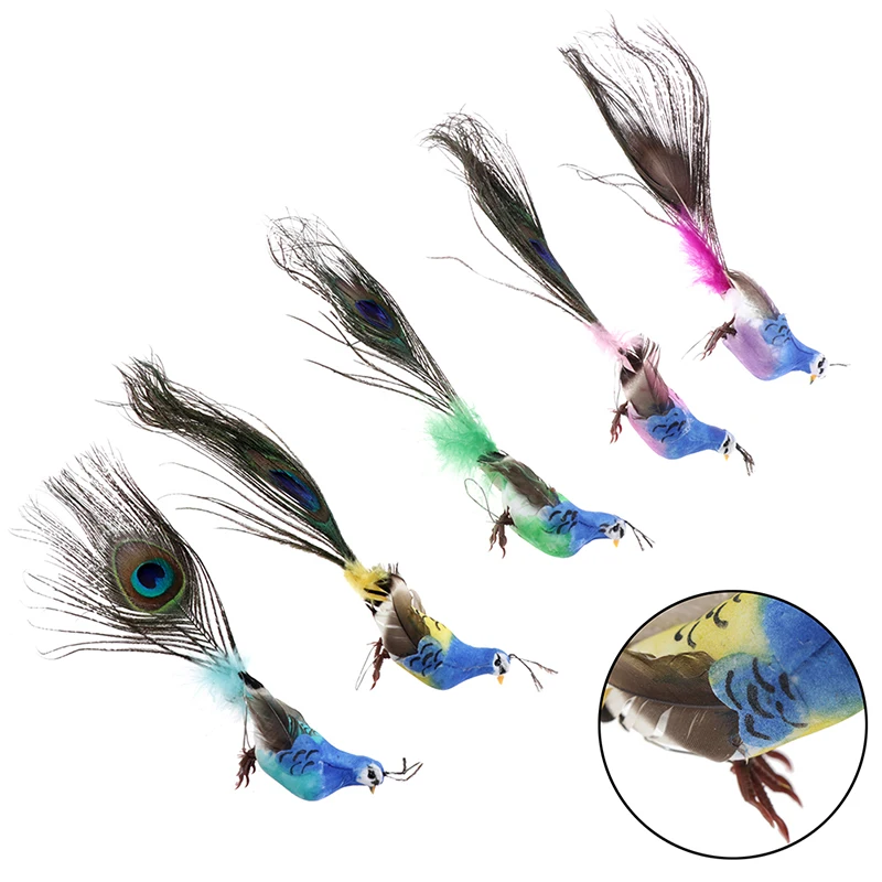 Декоративное ремесло птицы искусственные пенопластовые перья птица мини-Павлин