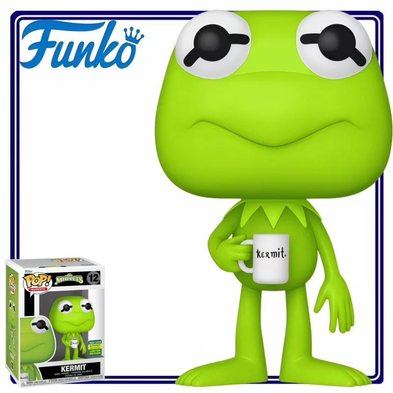 Фото Коллекционная виниловая фигурка Funko Pop The Muppets Kermit The Frog, лимитированная серия к летней конвенции 2024 года, декор для комнаты, подарок для фанатов №1