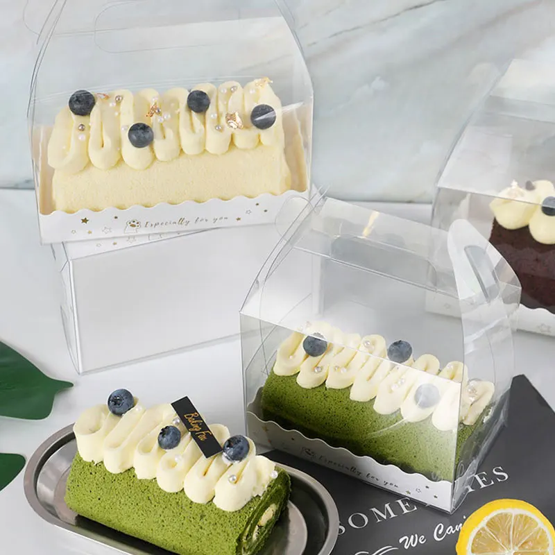 Chocolate Swiss Towel Roll Pastry Cake Packaging Gift Box Birthday Wedding Party Dessert Wrapper