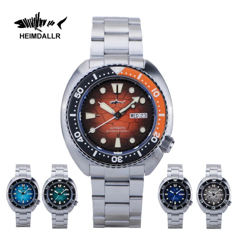 

Heimdallr Watches For Men 200m Water Resistant 44mm Luminous Sapphire Crystal NH35A Movement Automatic Vintage Mens Dive Watch