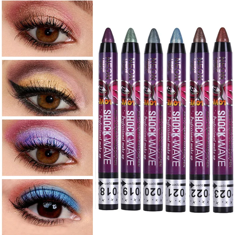 

Sdotter Eye Shadow Pencil Multi-color Pearlescent Eye Shadow Stick Lasting Waterproof Not Blooming Shiny Eye Shadow Makeup Cosme