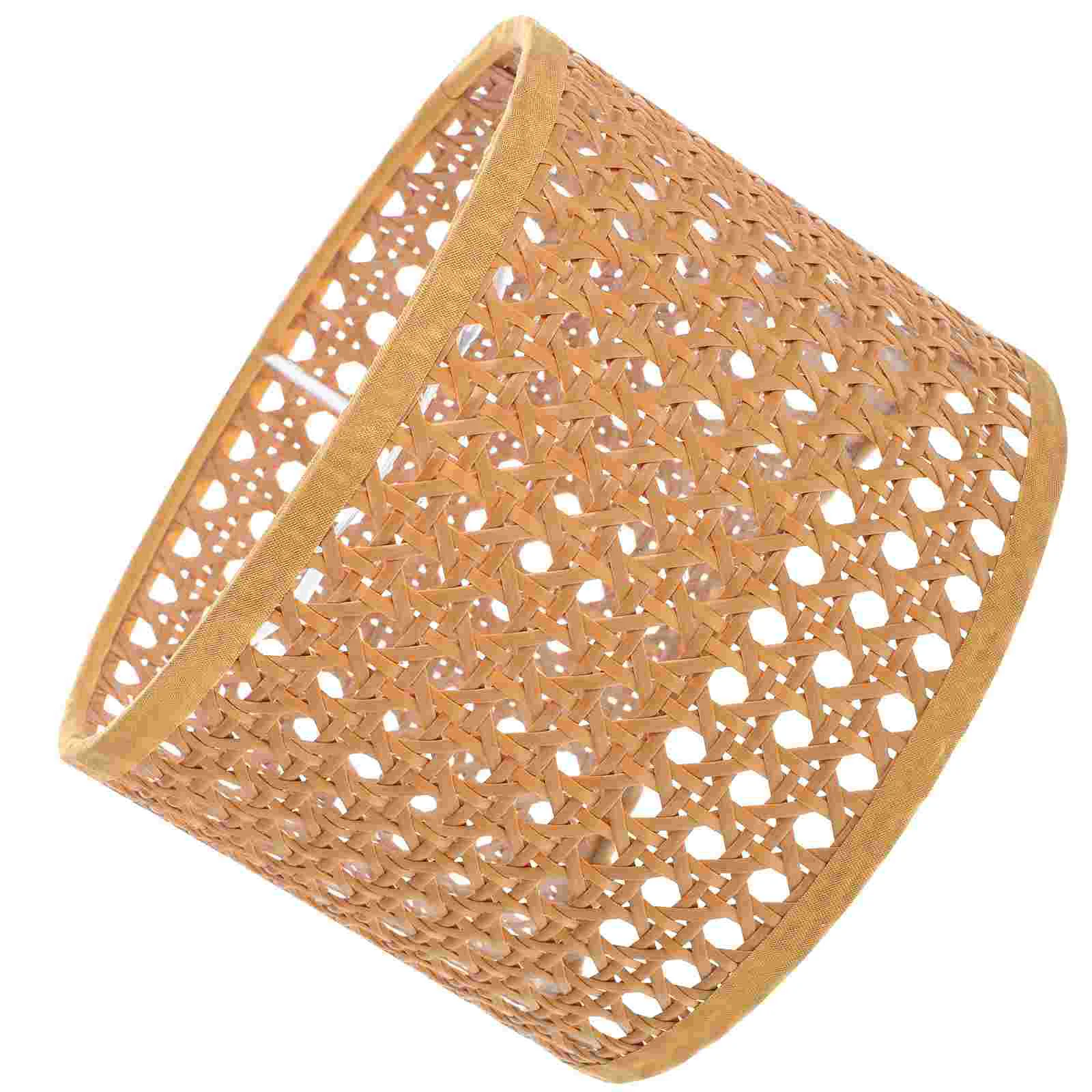 

Woven Rattan Lampshade Pendant Weaving Cover Adornment Accessory Hand Dustproof Decor