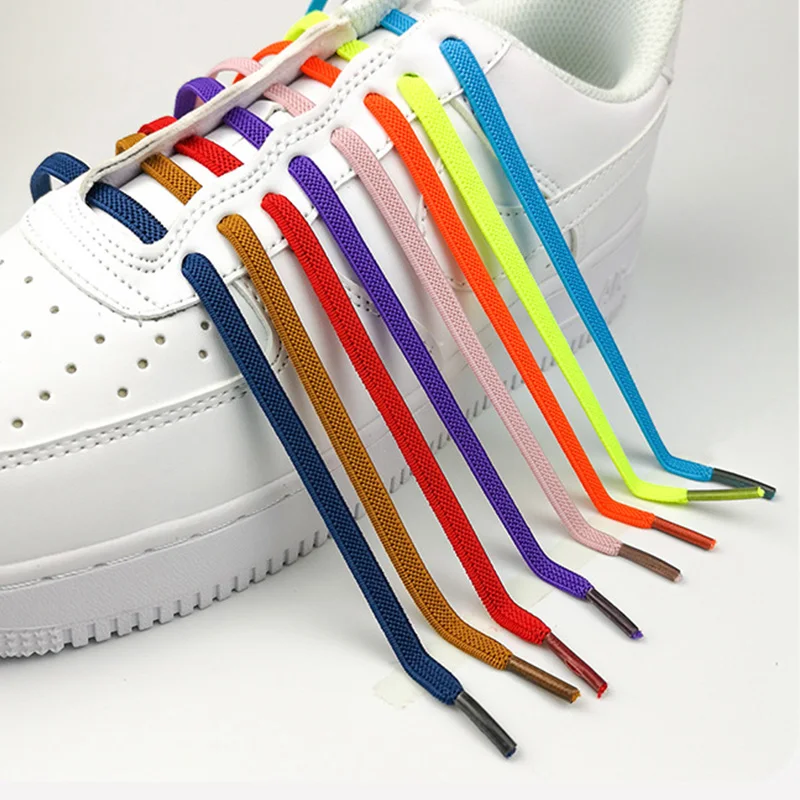 1Pair Elastic No Tie Shoelaces Semicircle Shoe Laces For Kids and Adult Sneakers Quick Lazy Metal Lock Laces Shoe Strings
