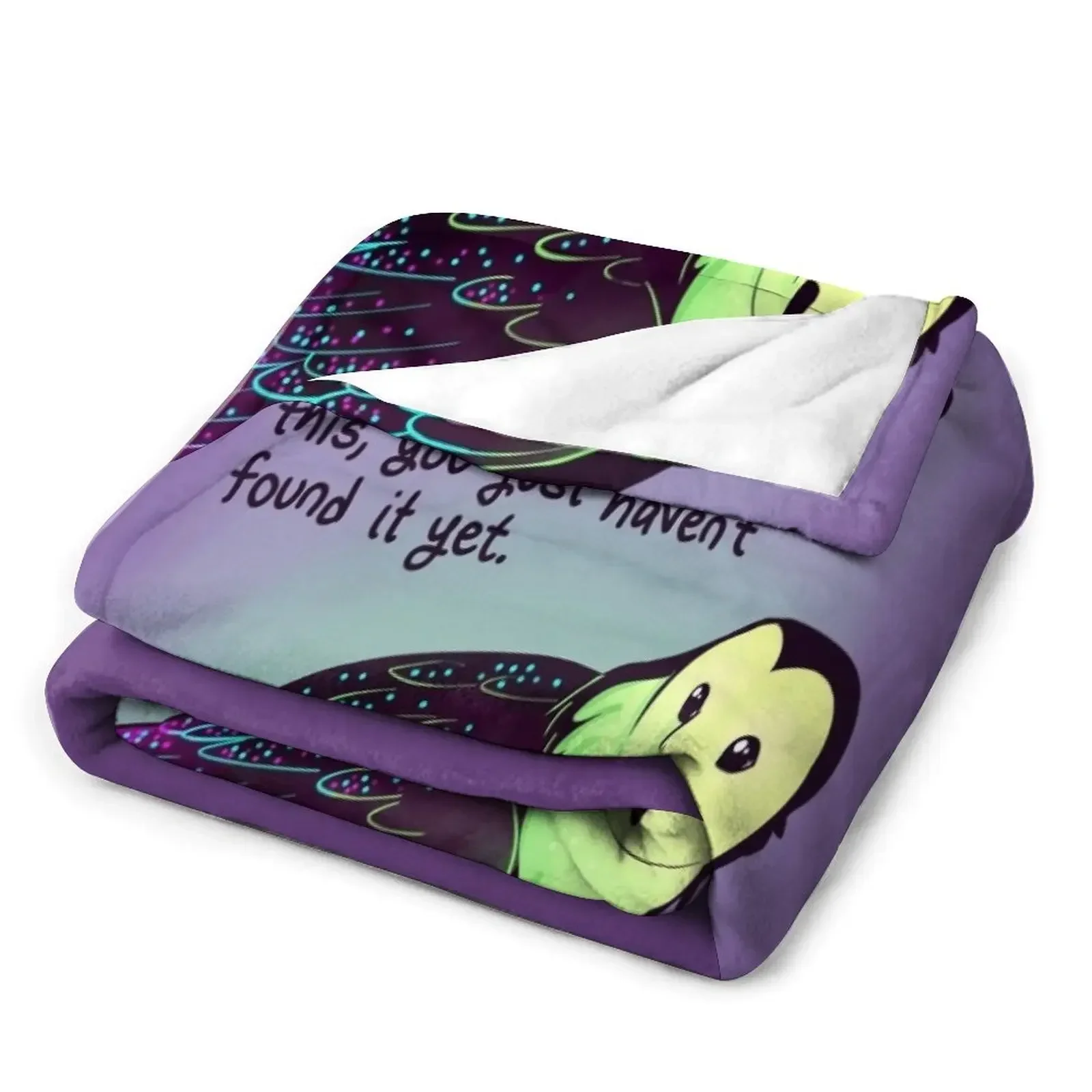 Необычное блестящее неоновое одеяло с рисунком совы