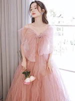 new rose pink celebrity dresses spaghetti strap big bow crystal beading pleat ruched tulle ceremony party evening prom gown 2022