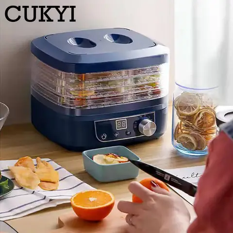 CUKYI сушеные фрукты, овощи, травы, мясорубка, бытовое устройство, мясо домашних животных, обезвоженное, 5 лотков, воздушная сушилка для закусок, ЕС