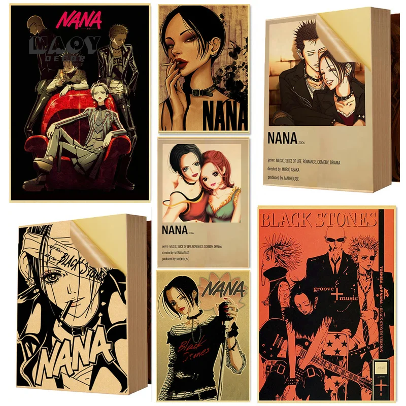 

Classic Anime NANA Vintage Wall Stickers Poster Picture Art Funny for Coffee House Bar Home Room Decor Prints Wall Paintings