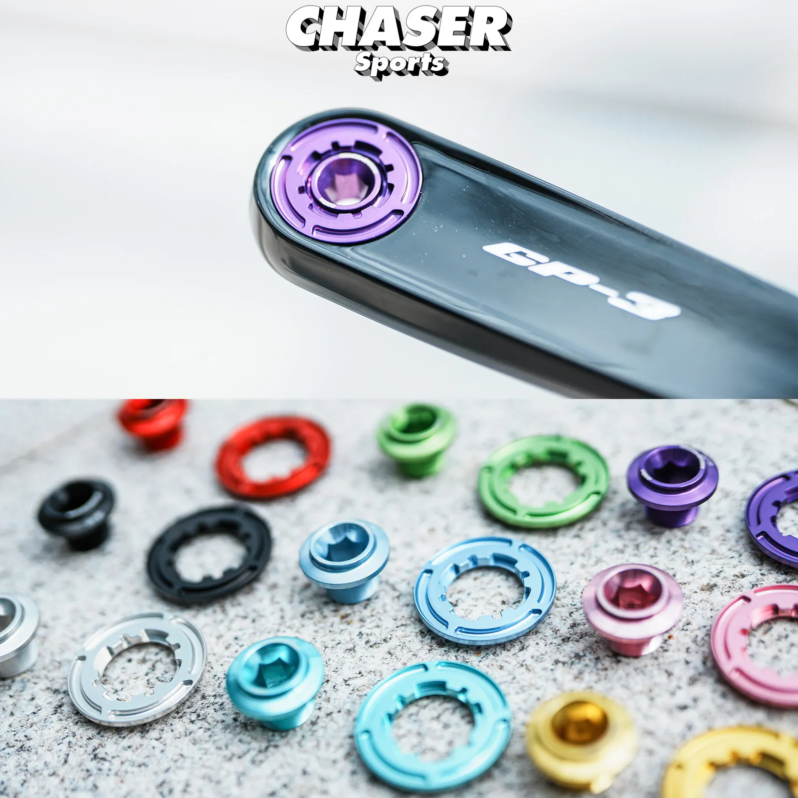 Фото Сверхлегкий кривошипный винт Chaser из алюминиевого сплава, винт с звездочкой, противоослабляющаяся крышка с уплотнительной крышкой для Cybrei GP3 №1