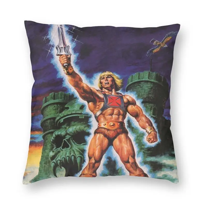 

He-Man Eternia Cushion Covers Sofa Living Room Masters of the Universe Square Throw Pillow Case 45x45