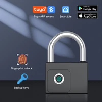 tuya bluetooth smart fingerprint lock usb charging waterproof ip65 smart home electronic fingerprint padlock cabinet lock