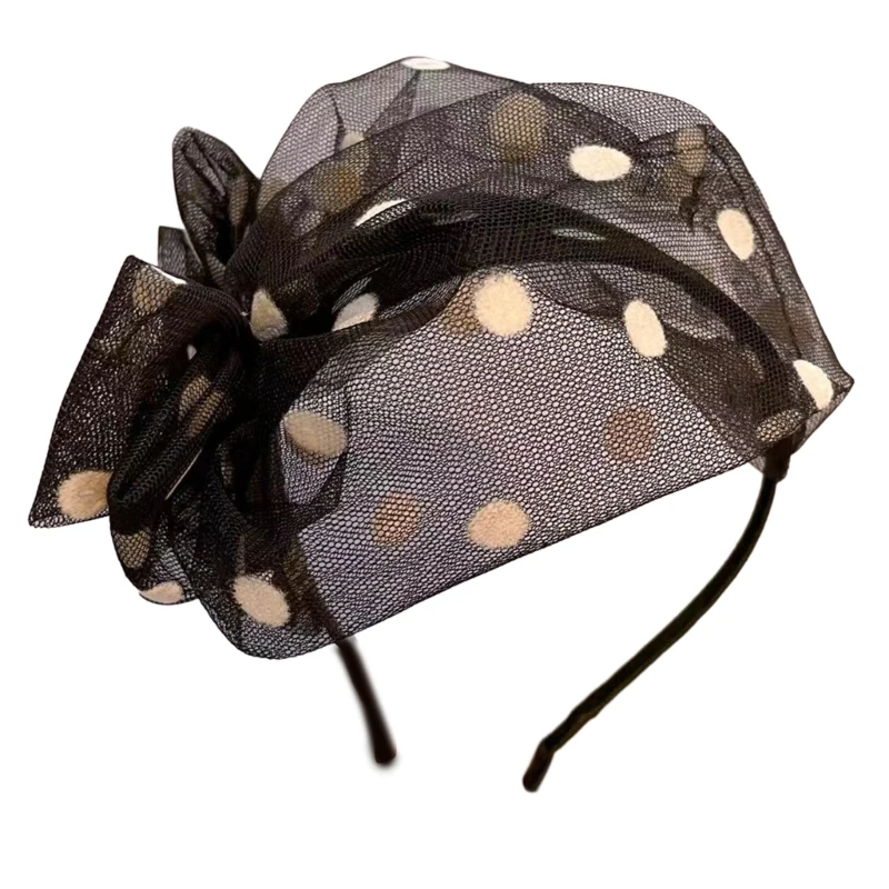 

Винтажная шляпа-«Таблетка», повязка на голову, сетчатая Вуалетка в горошек для свадебной вечеринки