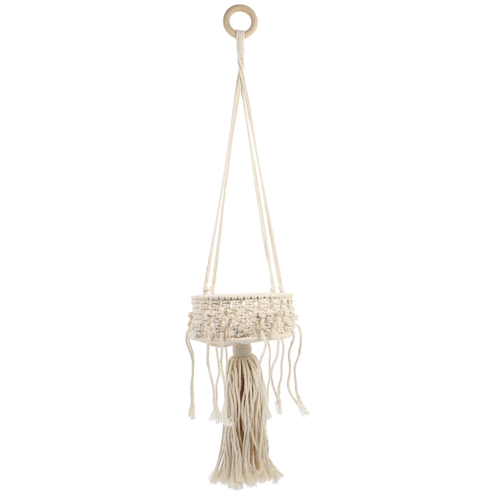 

Hanging Macrame Planter Hanger Pot Basketflower Storage Woven Decorative Creative Container Rope Baskets Flowerpot Wall Wedding