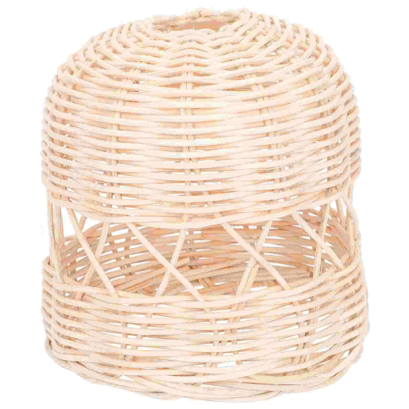 

Lamp Shade Lampshade Light Cover Rattan Pendant Wicker Ceiling Woven Chandelier Wall Hanging Weave Rustic Decorative Shades
