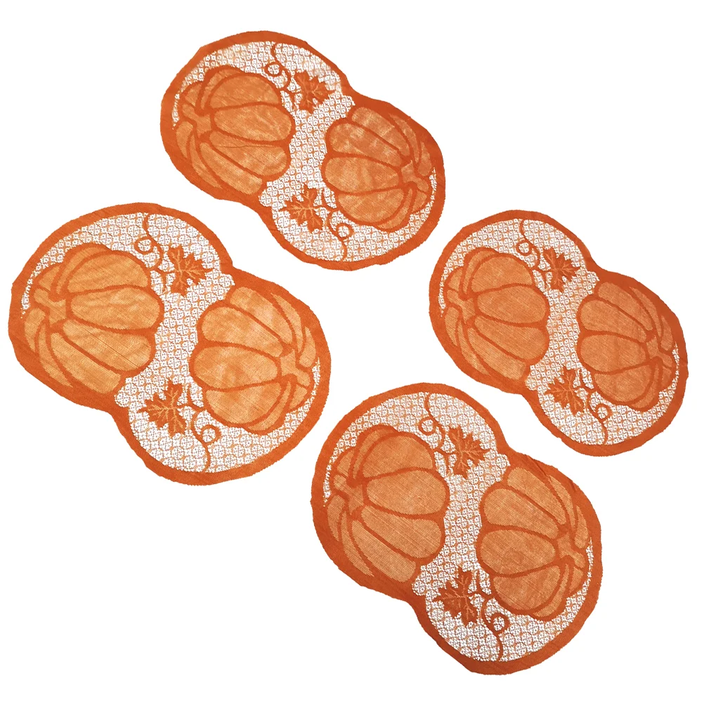 

Table Thanksgivingplacemats Mats Mat Placemat Drink Autumn Place Maple Tablecloth Decorations Fall Decoration Wedding Setting