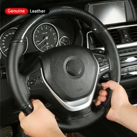 soft artificial leather breathable steering wheel cover quality automobile steering wheel braid covers for universal car 38cm