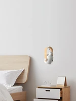 nordic minimalist creative art deco led indoor lamp modern wood chandelier loft bedroom bedside hotel living room pendant light