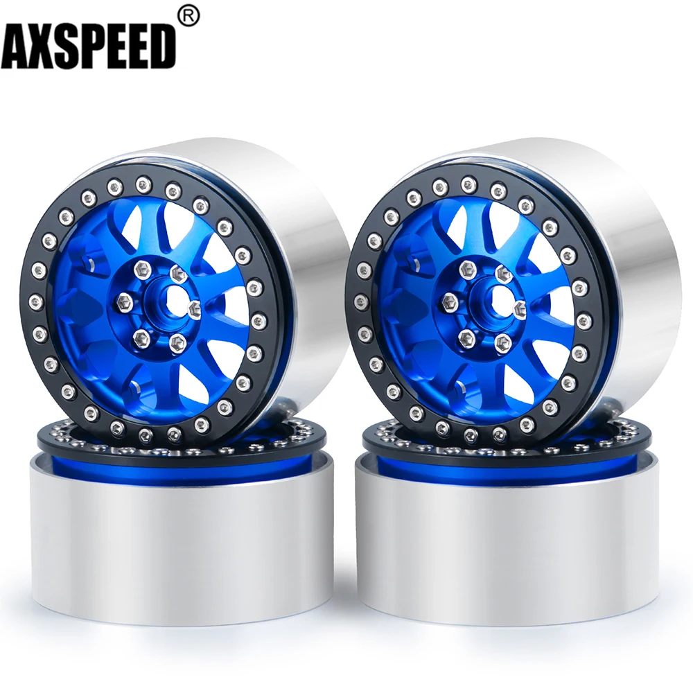 

AXSPEED 35mm Aluminum 2.2" Beadlock Wheel Rim for Axial SCX10 90046 TRX4 TRX6 RR10 Wraith 90048 90018 D90 1/10 RC Crawler Car