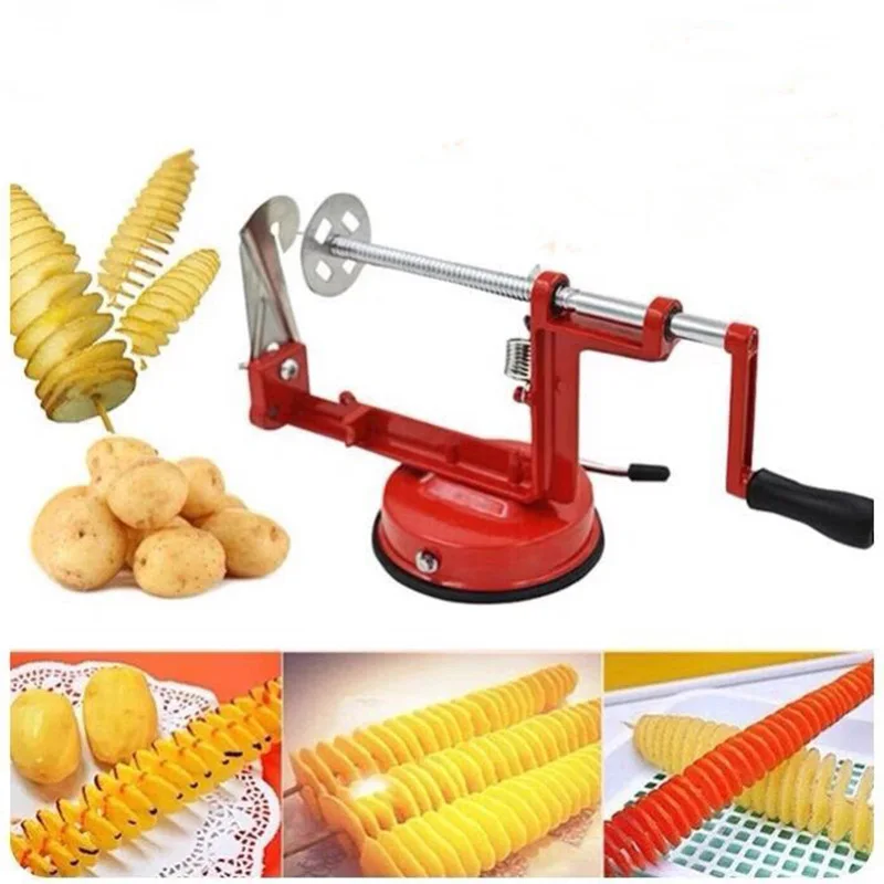 

Manual Spiral Potato Cutters Household Manual Potato Tower Machine Stainless Steel Multifunctional Potato and Vegetable Slicer