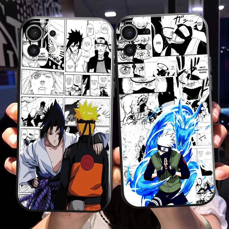 

Naruto Akatsuki Comics For Xiaomi Mi 11 Mi 11 Lite 5G Phone Case Soft Back Black Carcasa Liquid Silicon TPU