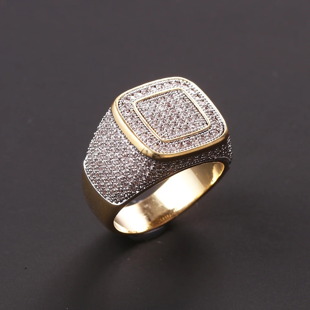 

Europe And The United States Cross-border Hot Sale Hip-hop Full Of Zircon Ring For Women Men Delicate Gifts