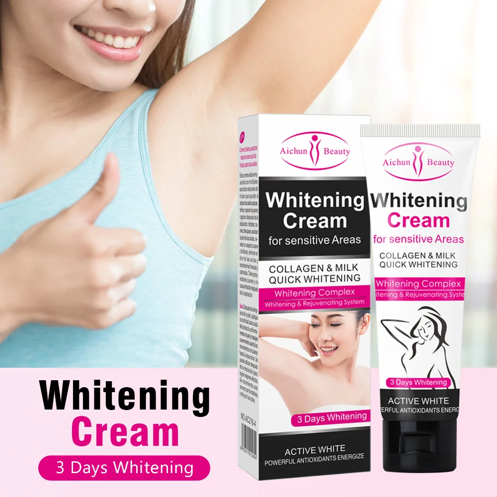 

3Days Armpit Whitening Cream Skin Lightening Bleaching Cream For Underarm Dark Skin Legs Knees Whitening Intimate Body Lotion
