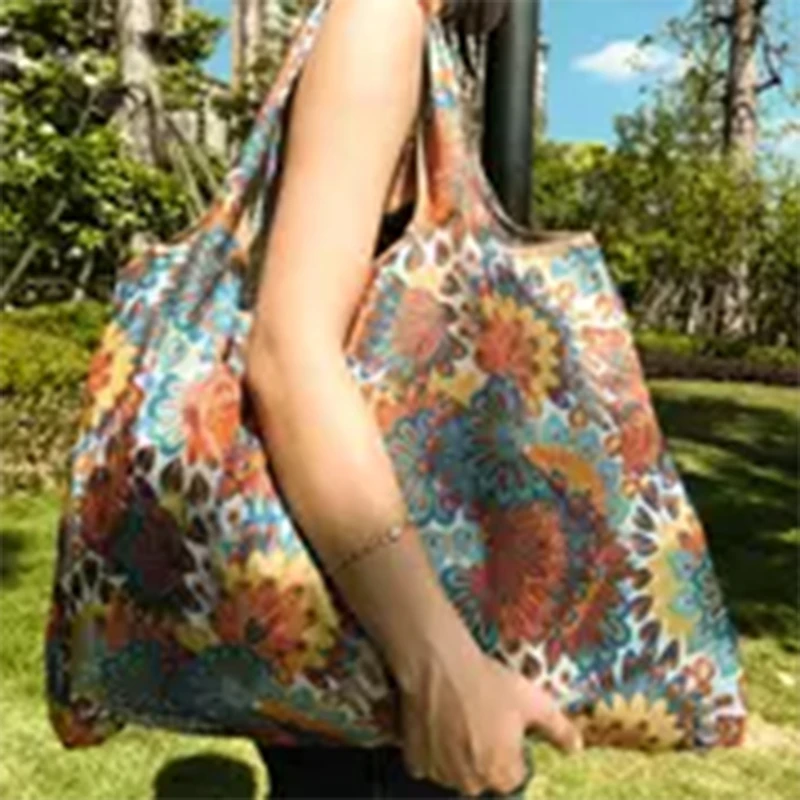 

Портативная складная сумка для покупок, полиэстер