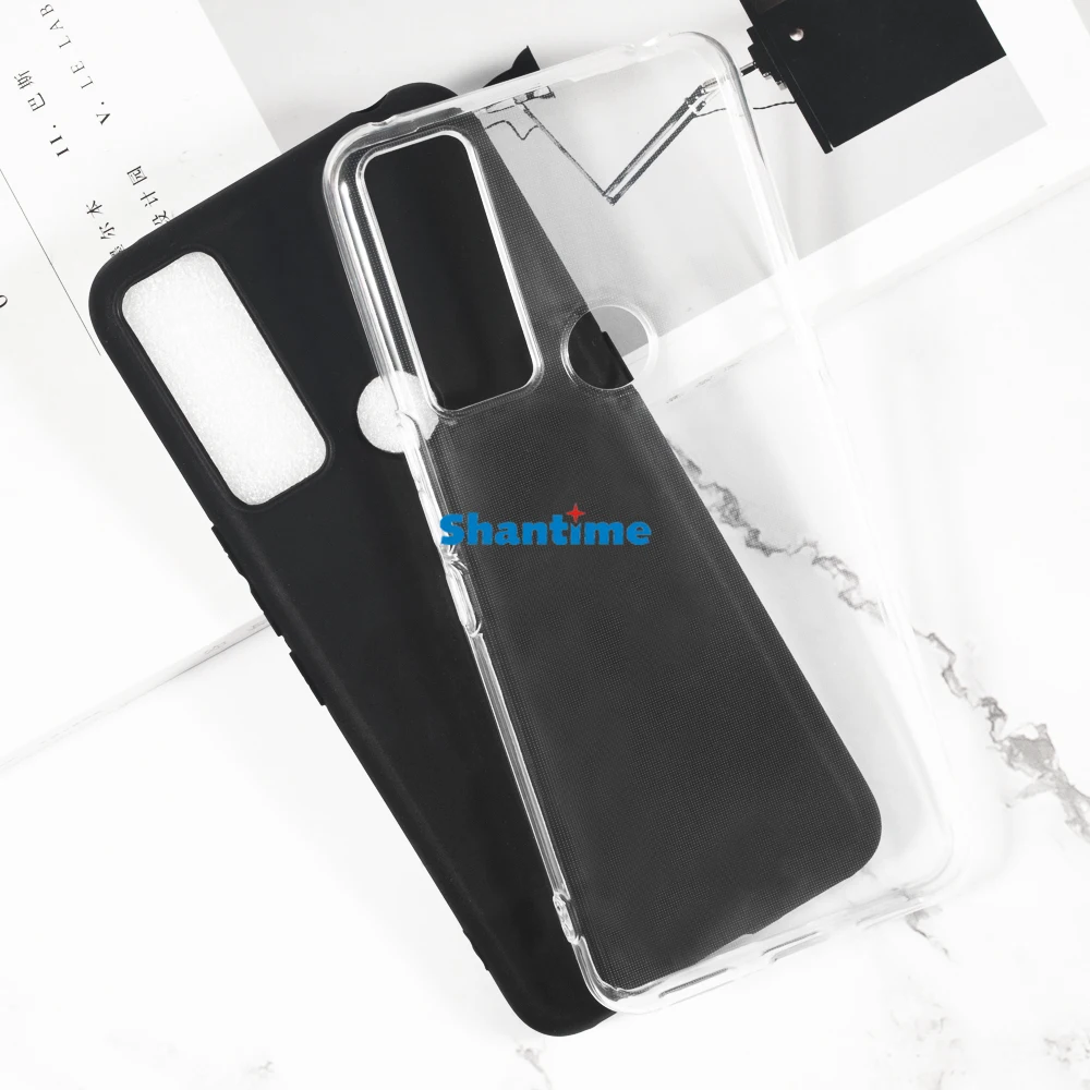 Мягкий чехол + комплект из 2 защитных пленок закаленного стекла для TCL 4X 5G T601DL 20 A