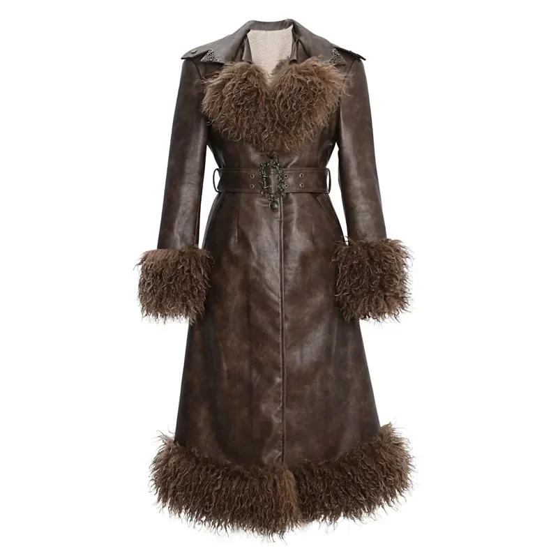 Оригинальная пляжная шерстяная меховая куртка Blood Supply утепленный пояс из смеси