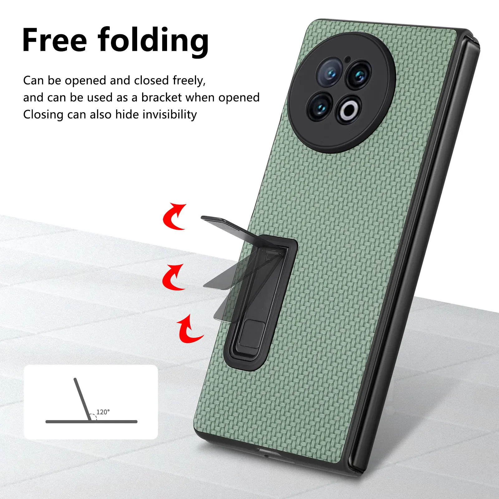 Fiber Pattern Phone Funda for ViVo X Fold 2 Case Precision Hole Full Protect Stand Shockproof Cover with Protective Film Screen