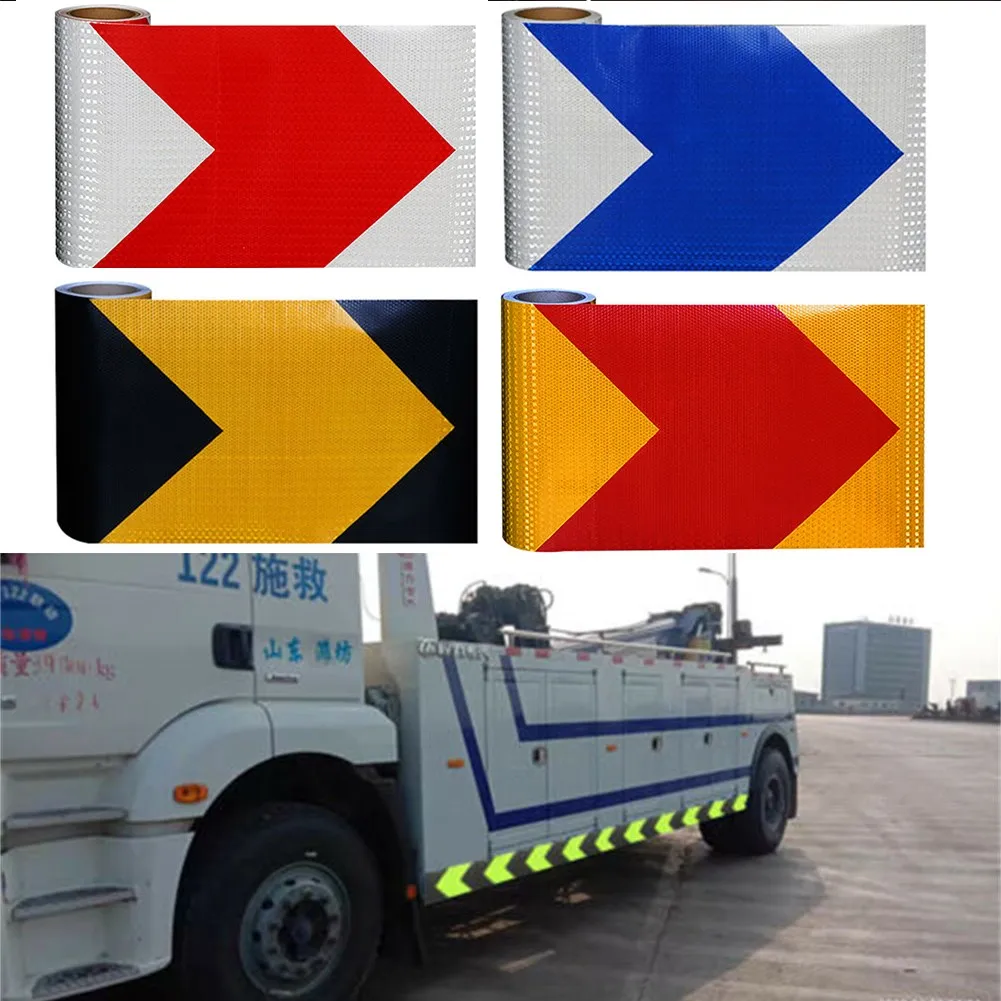 

5x300CM PVC Reflective Tape Stickers Auto Truck Pickup Safety Reflective Material Film Warning Tape Car Styling Decoration