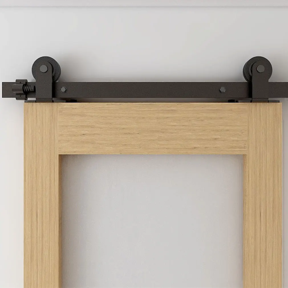 

CCJH Sliding Barn Door Hardware Kit Alloy Track Carbon Steel Roller Closet Accessory for Single Door T Shape Barn Door Rail