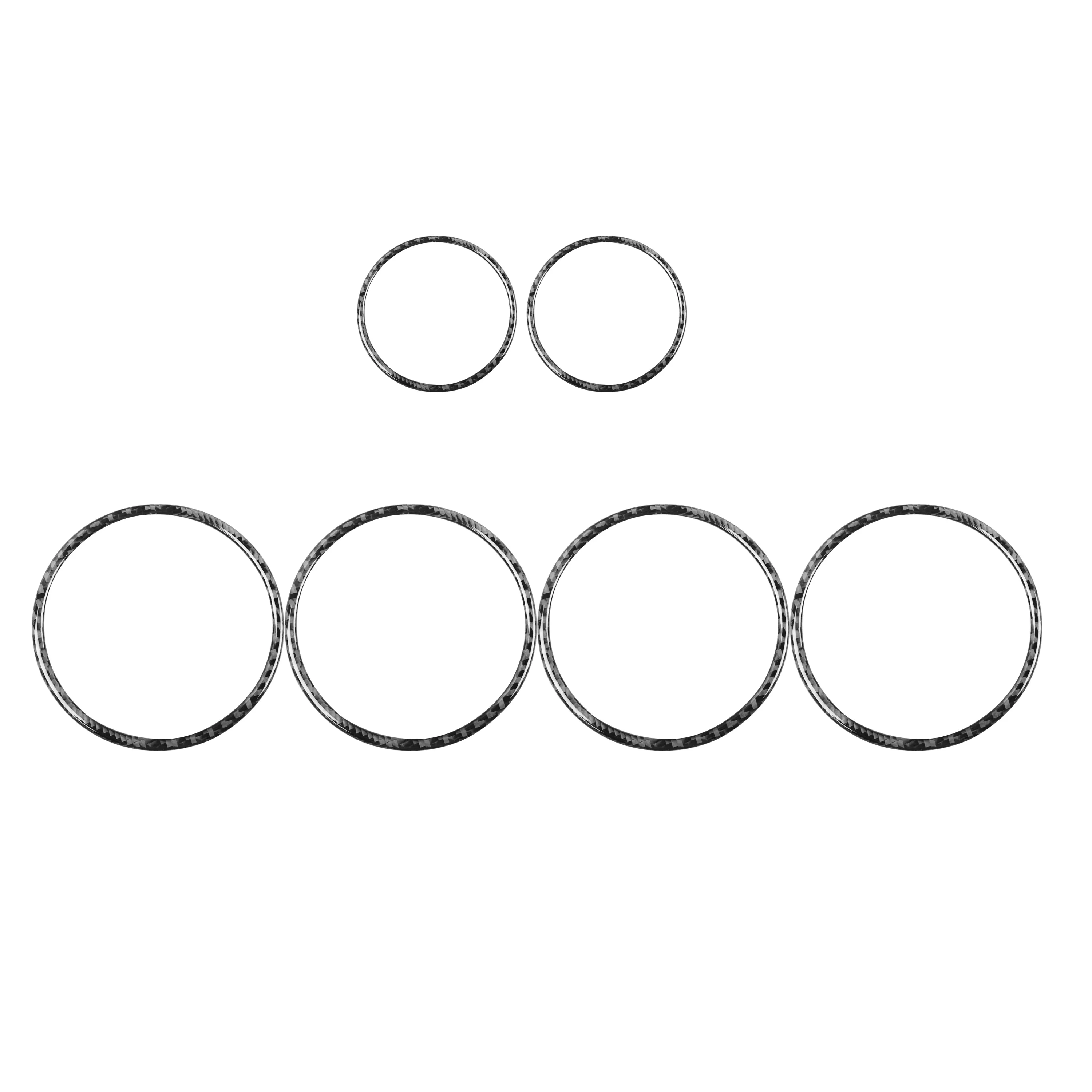 

6Pcs For BMW X3 F25 X4 F26 F07 5GT Car Door Speaker Carbon Fiber Decorative Circle Ring Cover Loudspeaker Trim Sticker Decals