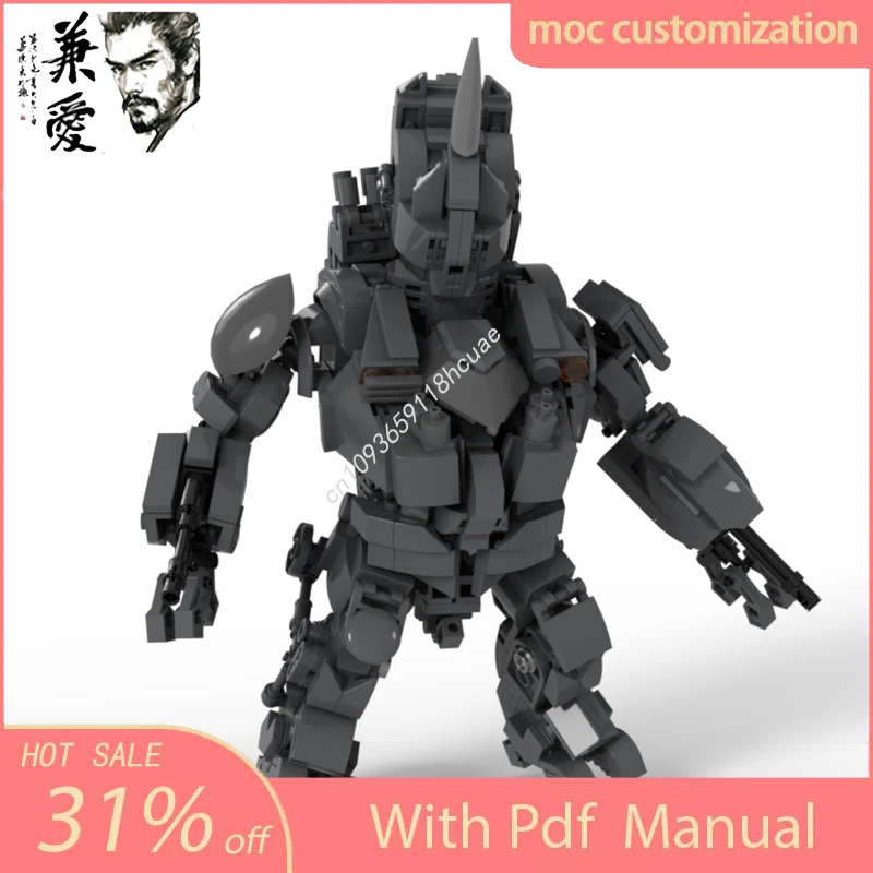 MOC Носорог Строительный набор блоков 730 деталей