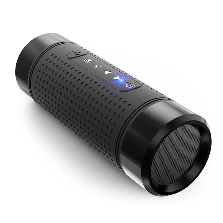

Bluetooth-динамик IP56, альпинистский цилиндрический уличный Портативный радиоприемник, Bluetooth, аудио, светодиодный фонарик, внешний аккумулятор