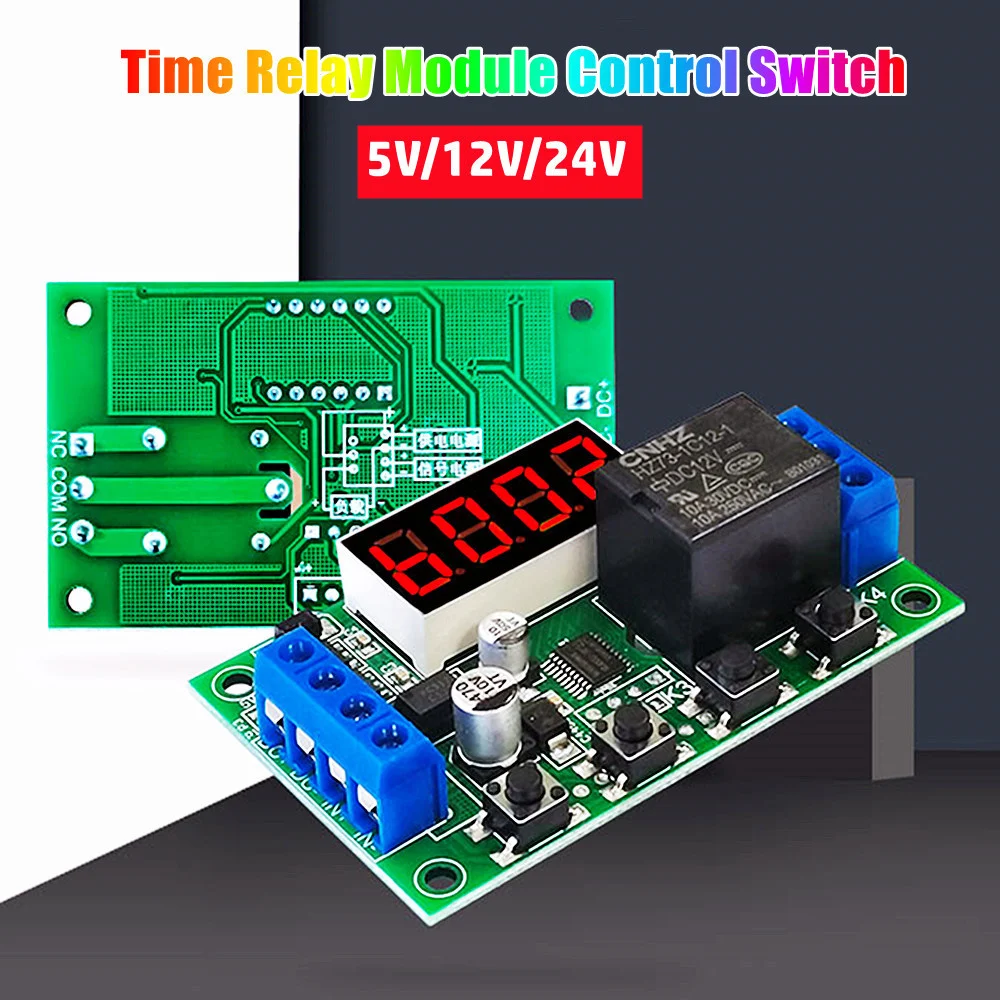 Upgraded! DC 5V 12V 24V Delay Disconnection Relay Module Timing Programmable Optocoupler Isolation Pulse Cycle Power-off Trigger