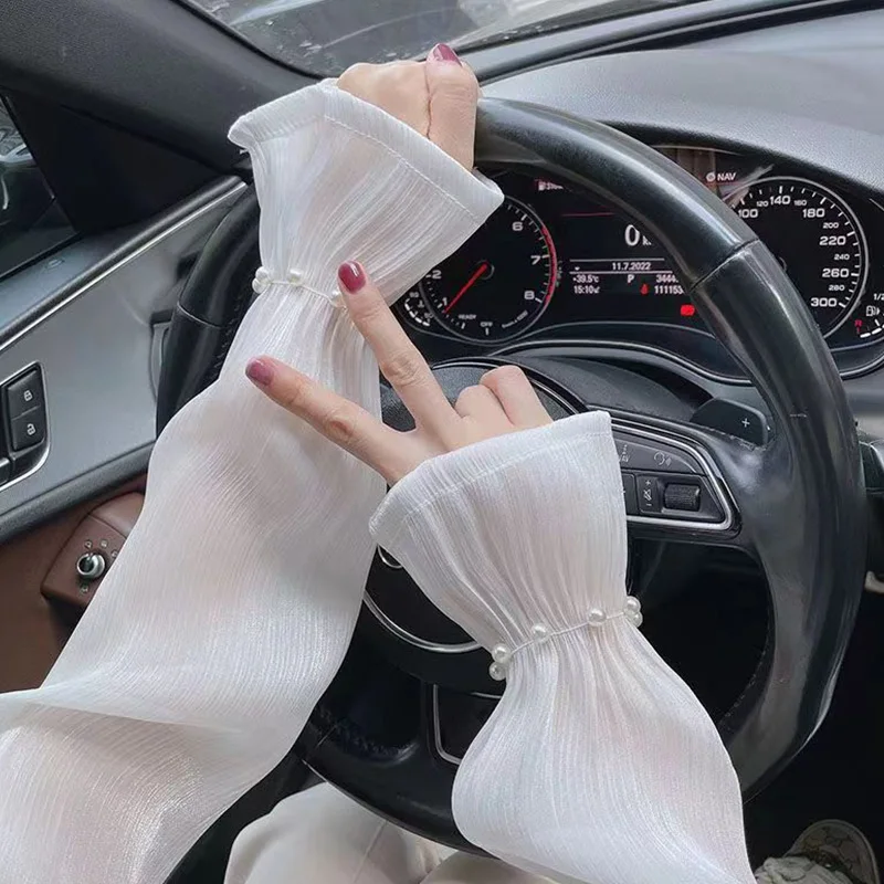 

1 пара, кружевные перчатки-нарукавники из тюля