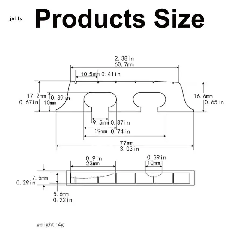 448C Ebony Maple Banjo Bridge для замены 4-струнного банджо 4-струнный банджо-бридж