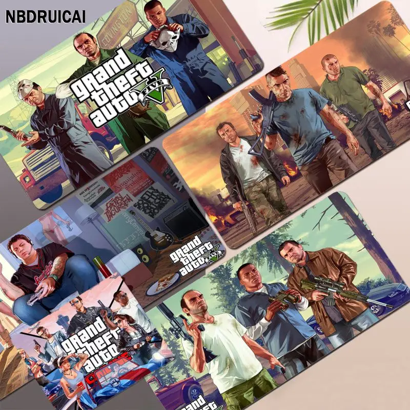 

Grand Theft Auto GTA Funny Natural Rubber Gaming Mousepad Desk Mat Size For CSGO Game Player Desktop PC Computer Laptop