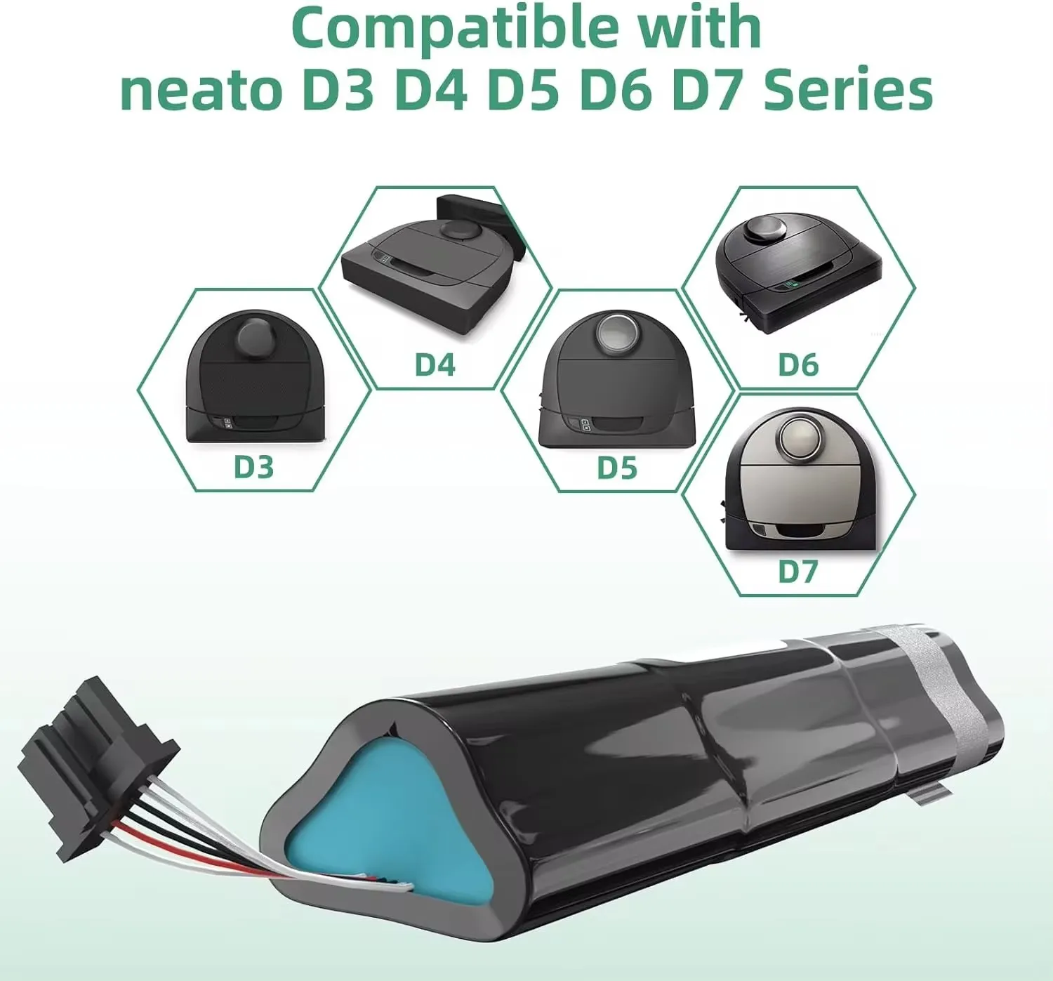 Аккумулятор 205-0011 для Neato Botvac D3 D4 D5 D6 D7, аккумулятор для робота-пылесоса 205-0011, 14.4В 61Втч 5600мАч (art.: 3920dd3ee37fb) - 3920dd3ee37fb