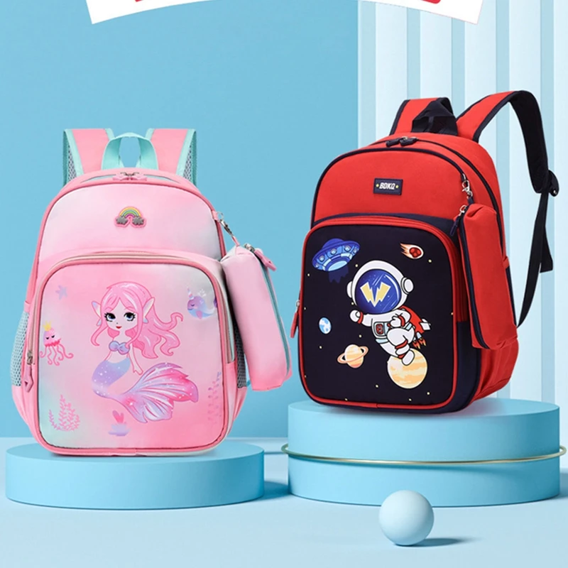 Cartoon Children SchoolBag Dinosaur Unicorn Mermaid Backpack for Boys Girls Kids School Bags Kindergarten Preschool Baby Bag