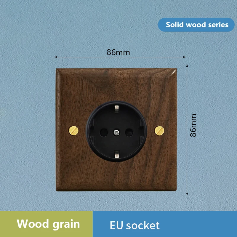 

1/2/3/4gang1/2way Европейский винтажный настенный светильник для прохода из цельного дерева, латунная тумблерная панель, розетка, антикварный домашний декор