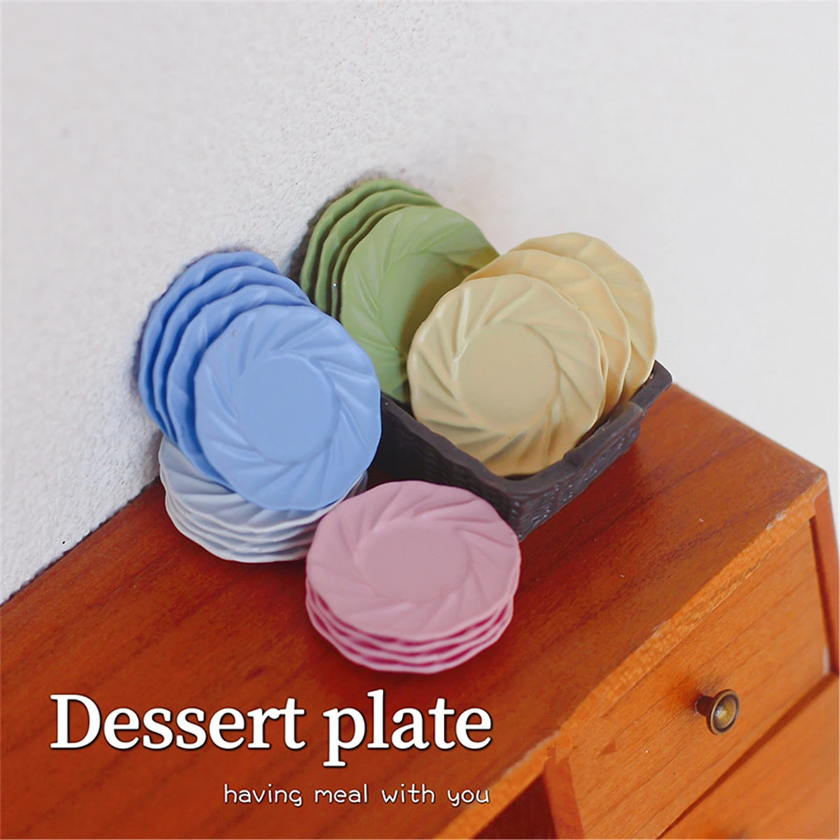 

4PCS Dollhouse Miniatures Dishes Cooking Game Dining Room Kids Mini Bowl Plate