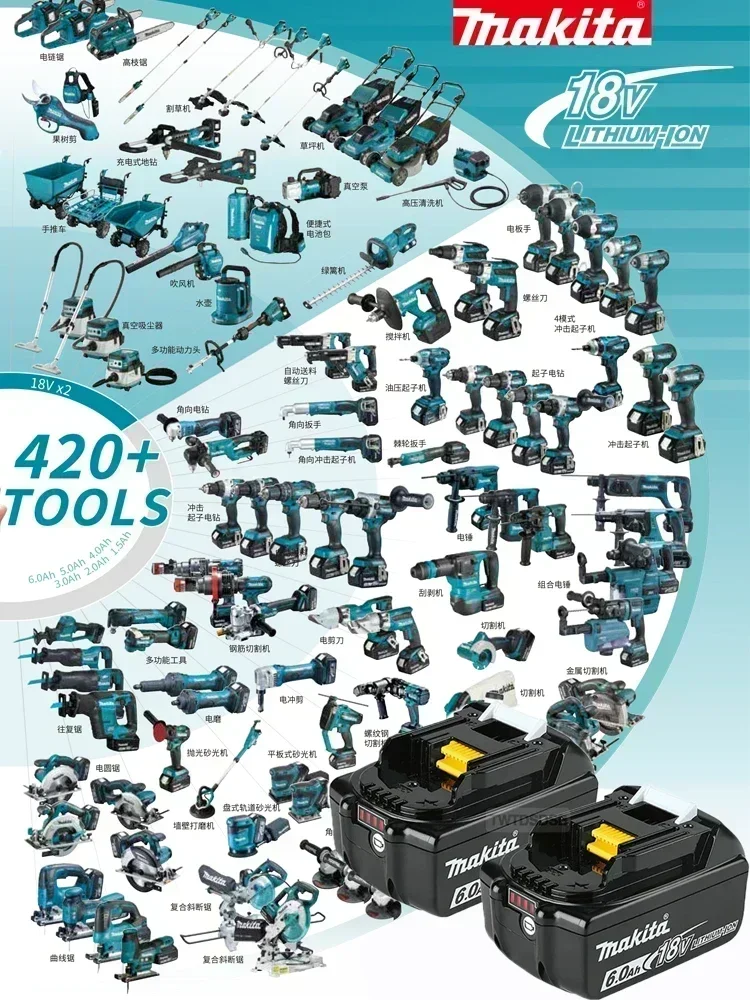100% совместимая литий-ионная аккумуляторная батарея Makita 18 В 6 0 Ач для