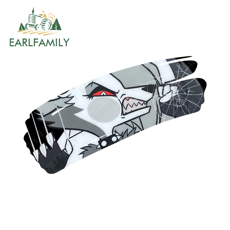 

EARLFAMILY 13 см x 11,4 см для пушистых автомобильных наклеек Helluva Boss, граффити, личная искусственная Водонепроницаемая Солнцезащитная пленка
