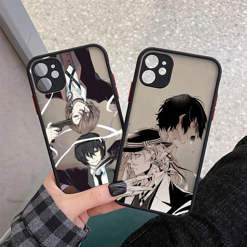 Anime Bungou Stray Dogs Dazai Osamu Phone Case Cover for IPhone 12 11 13 Pro X XS MAX XR 8 7 6 Plus Matte Back Shockproof Cover