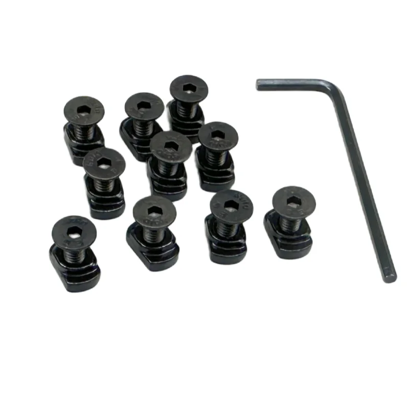 

10 комплектов/упаковка, сменный комплект винта MLOK M-LOK и Т-образной гайки, твердость 12,9