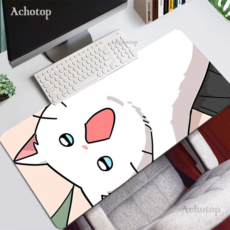large mouse pad pc gamer computer keyboard cute pink mouse pad for office cat kawaii desk pad deskpad gaming desk mats free global shipping