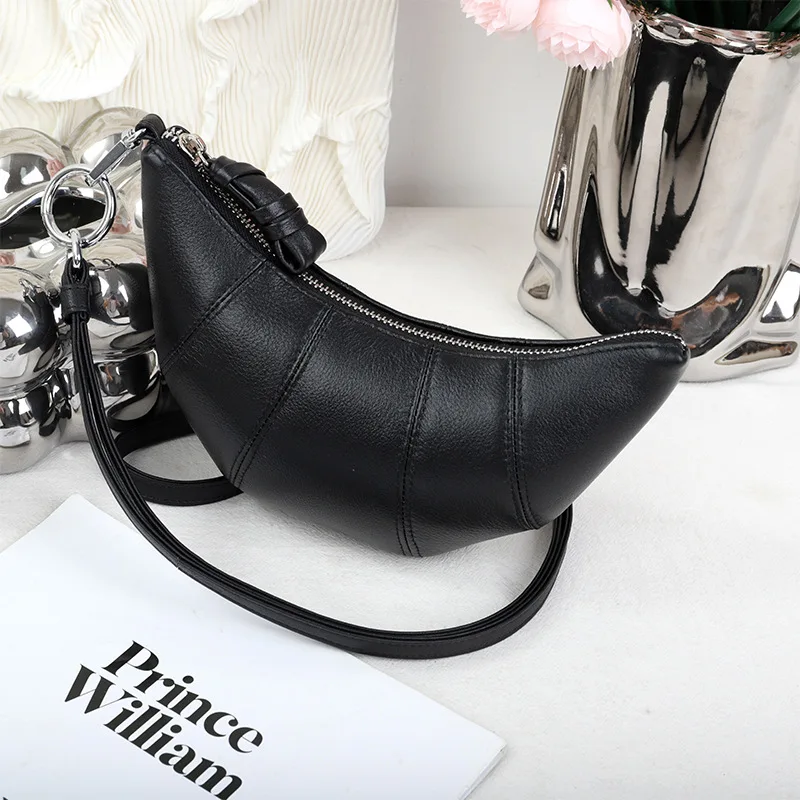 X2007 Fashion Lady Versatile Girls Exquisite First Layer Cow Leather Hobo Crossbody Single Shoulder Natrual Pattern Handbags