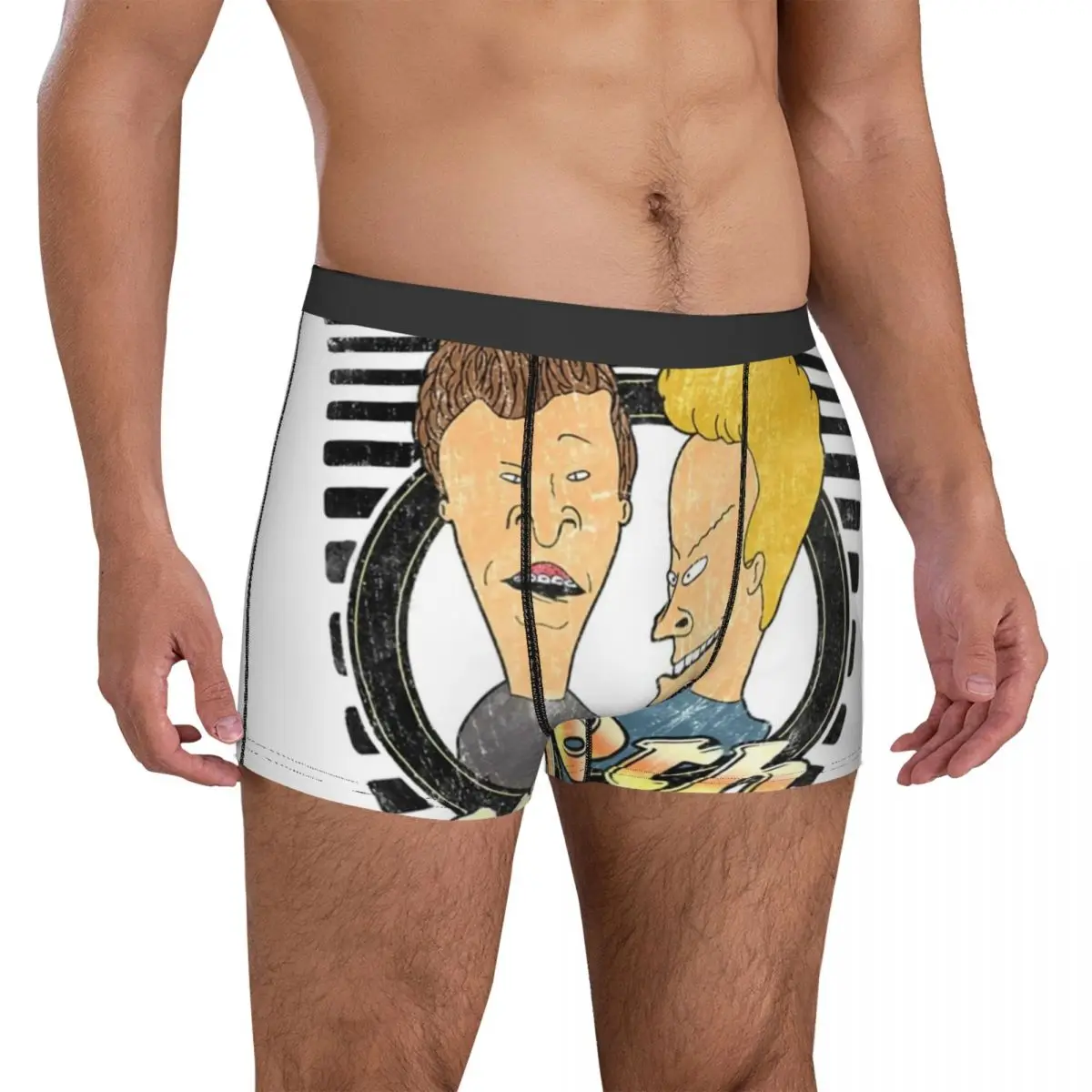 

Beavis And Butthead Smooth Underwear Portrait Cartoon Men Underpants Design Soft Boxershorts Trenky Shorts Briefs Plus Size 2XL